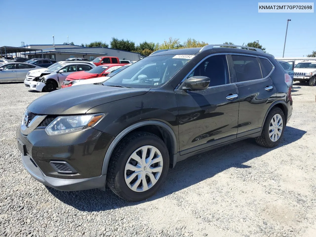 2016 Nissan Rogue S VIN: KNMAT2MT7GP702698 Lot: 71350084