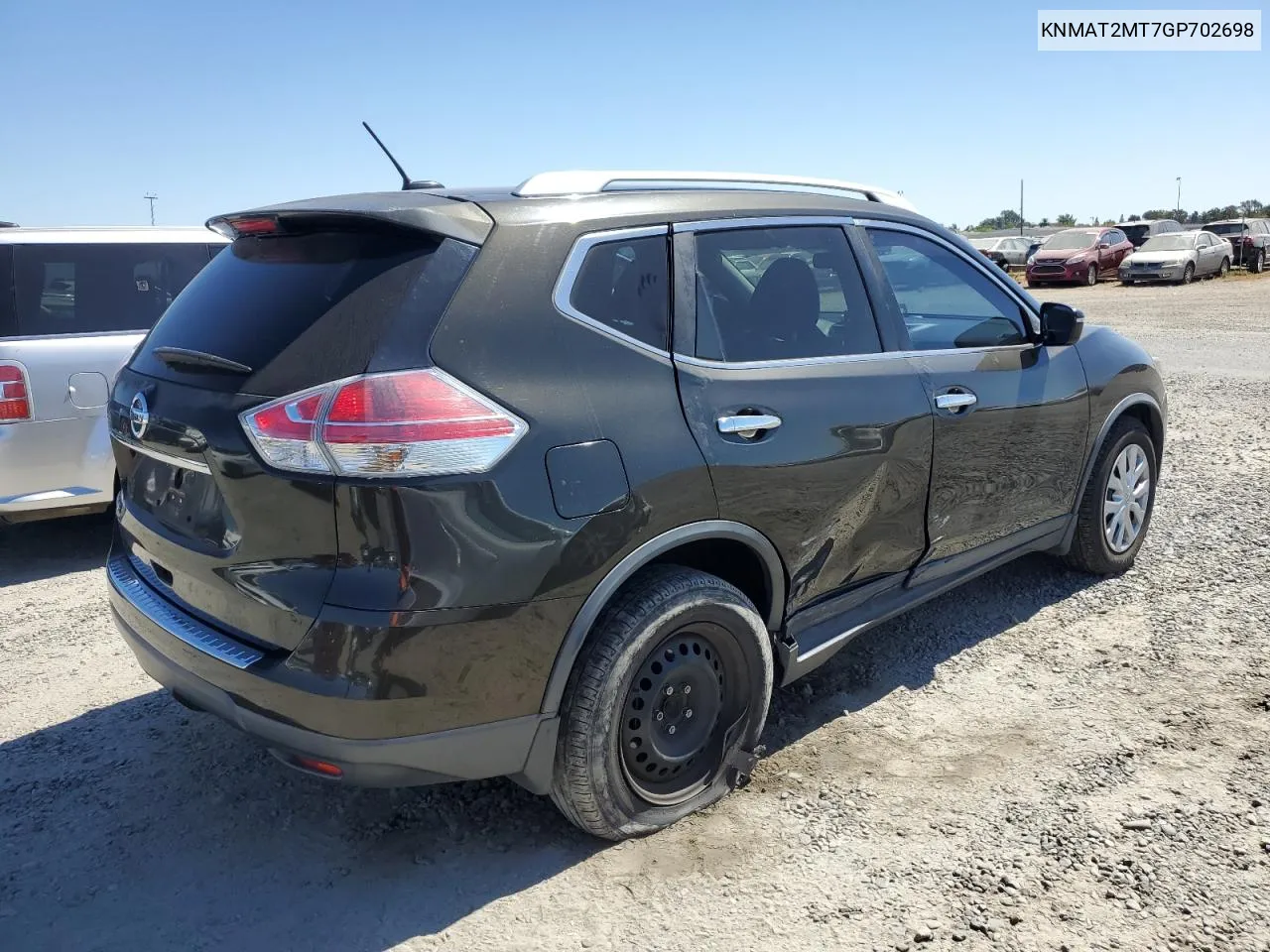 2016 Nissan Rogue S VIN: KNMAT2MT7GP702698 Lot: 71350084