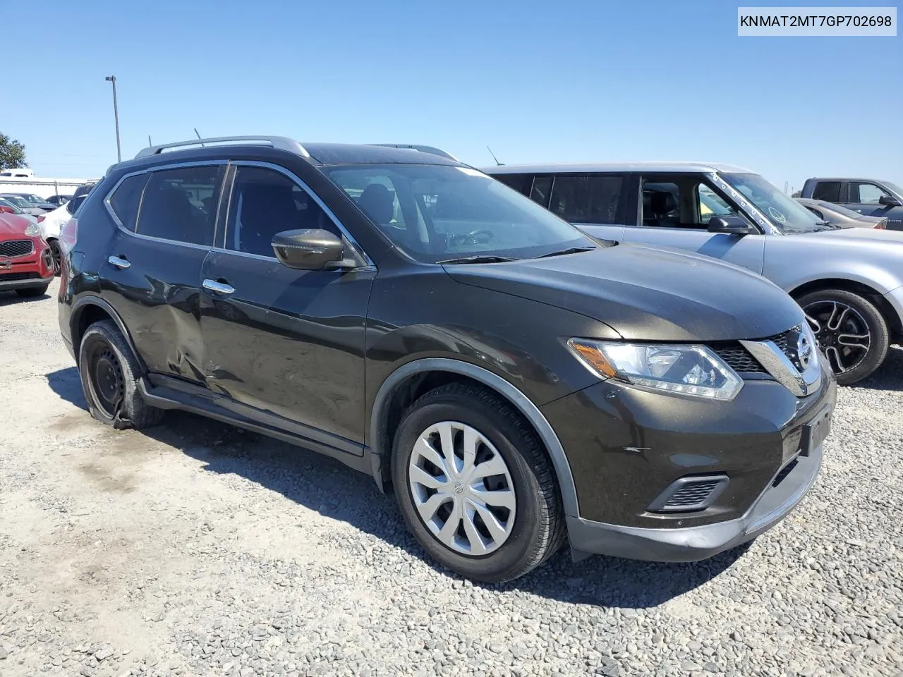 2016 Nissan Rogue S VIN: KNMAT2MT7GP702698 Lot: 71350084