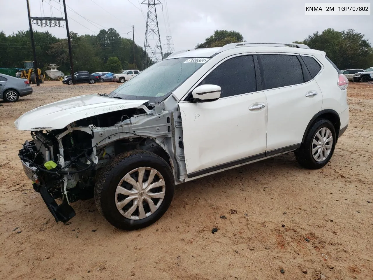 2016 Nissan Rogue S VIN: KNMAT2MT1GP707802 Lot: 71356324