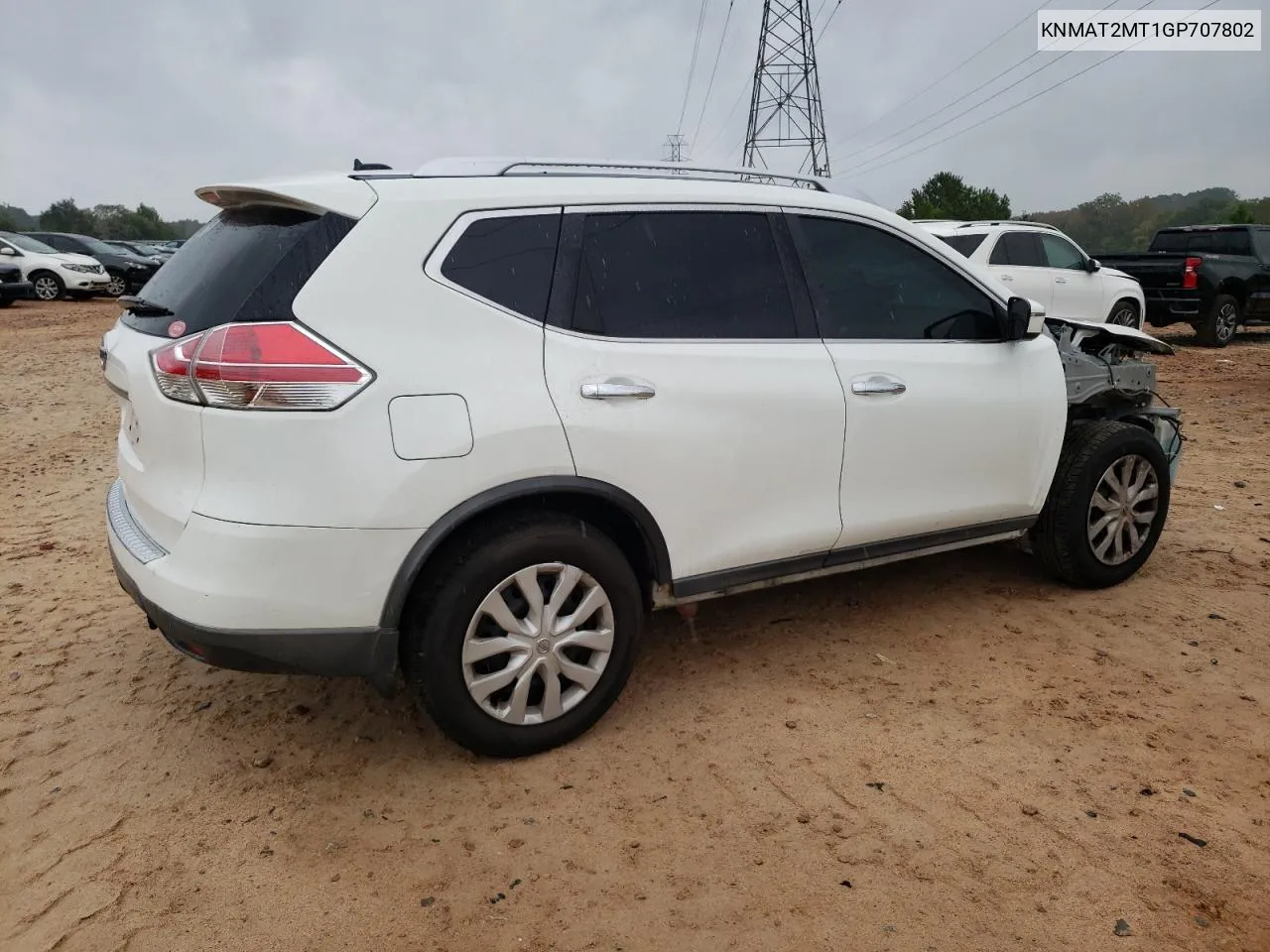 2016 Nissan Rogue S VIN: KNMAT2MT1GP707802 Lot: 71356324