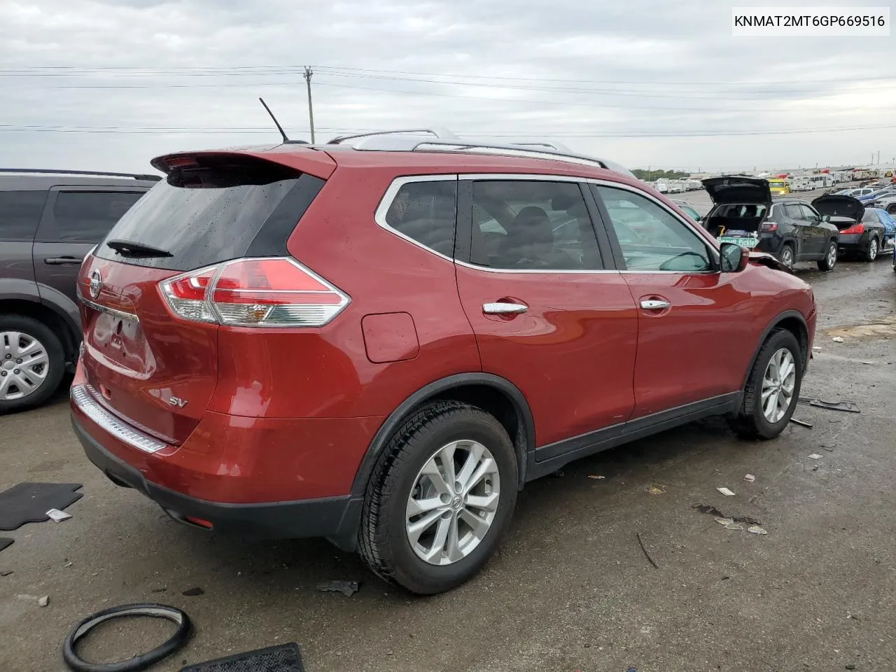 2016 Nissan Rogue S VIN: KNMAT2MT6GP669516 Lot: 71396094