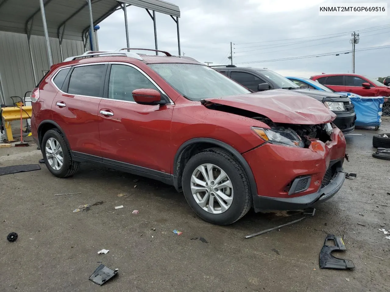 2016 Nissan Rogue S VIN: KNMAT2MT6GP669516 Lot: 71396094