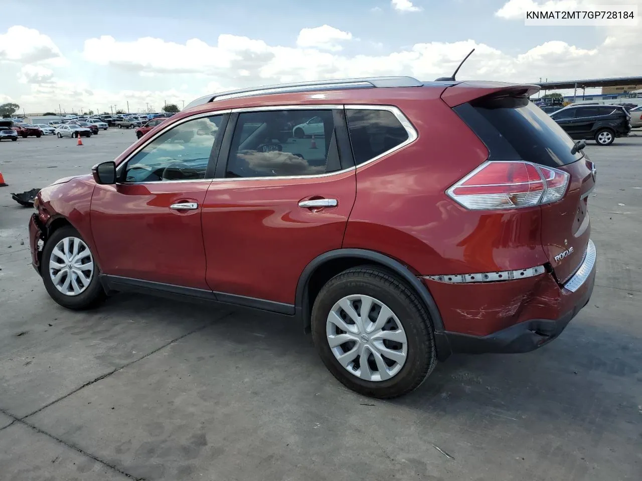 2016 Nissan Rogue S VIN: KNMAT2MT7GP728184 Lot: 71556214