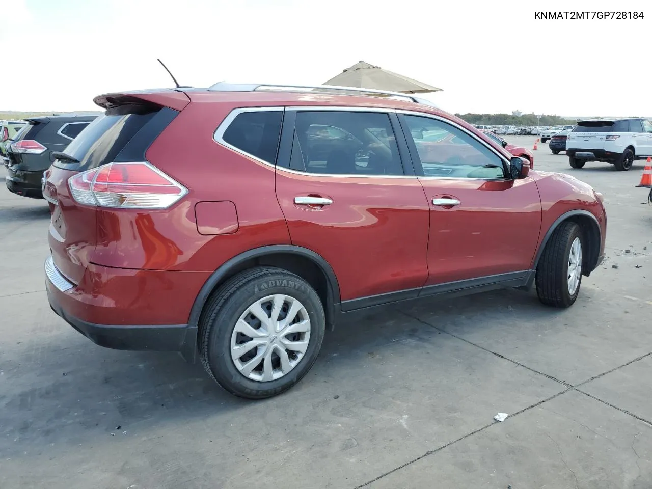 2016 Nissan Rogue S VIN: KNMAT2MT7GP728184 Lot: 71556214