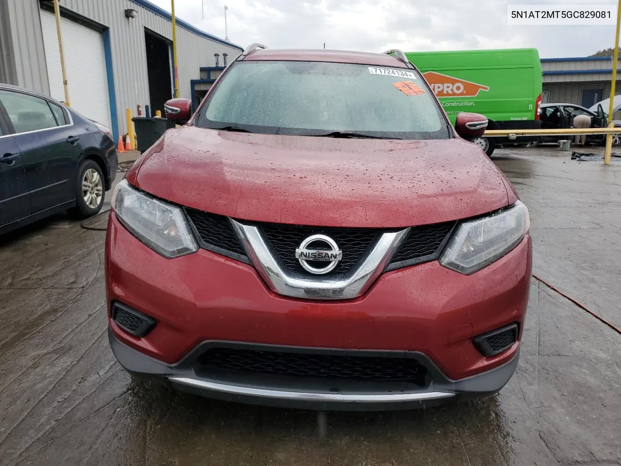 2016 Nissan Rogue S VIN: 5N1AT2MT5GC829081 Lot: 71724134