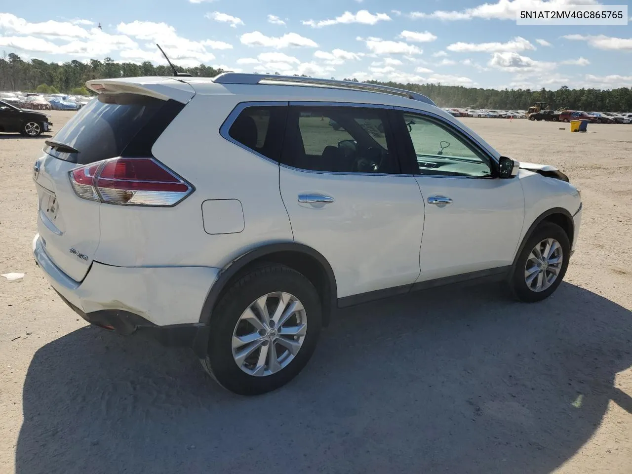 2016 Nissan Rogue S VIN: 5N1AT2MV4GC865765 Lot: 71741774