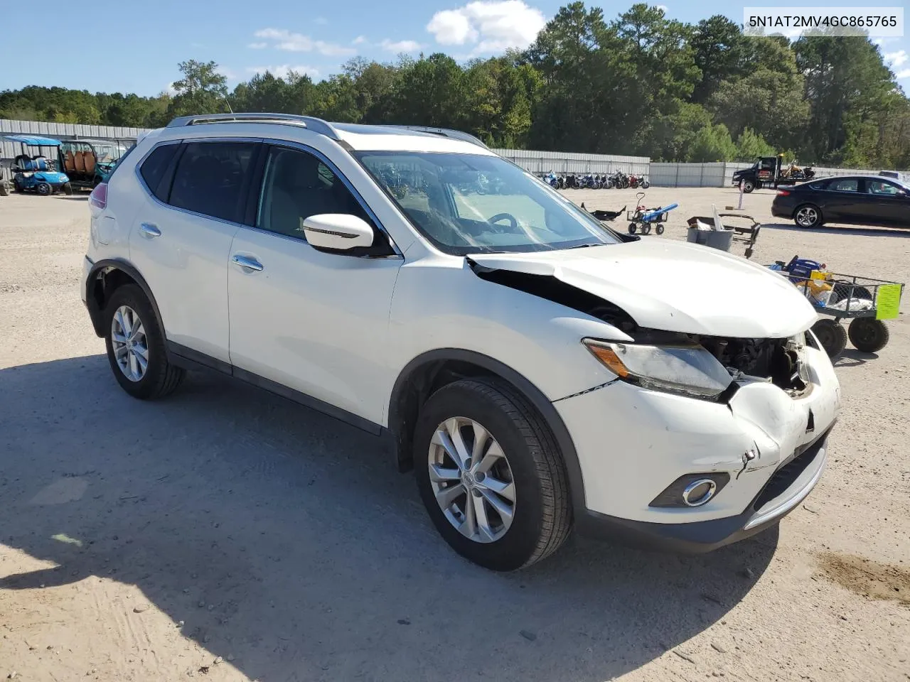 2016 Nissan Rogue S VIN: 5N1AT2MV4GC865765 Lot: 71741774