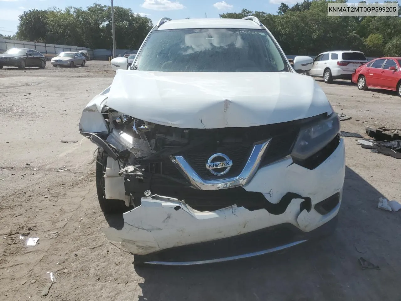 2016 Nissan Rogue S VIN: KNMAT2MT0GP599205 Lot: 71752034