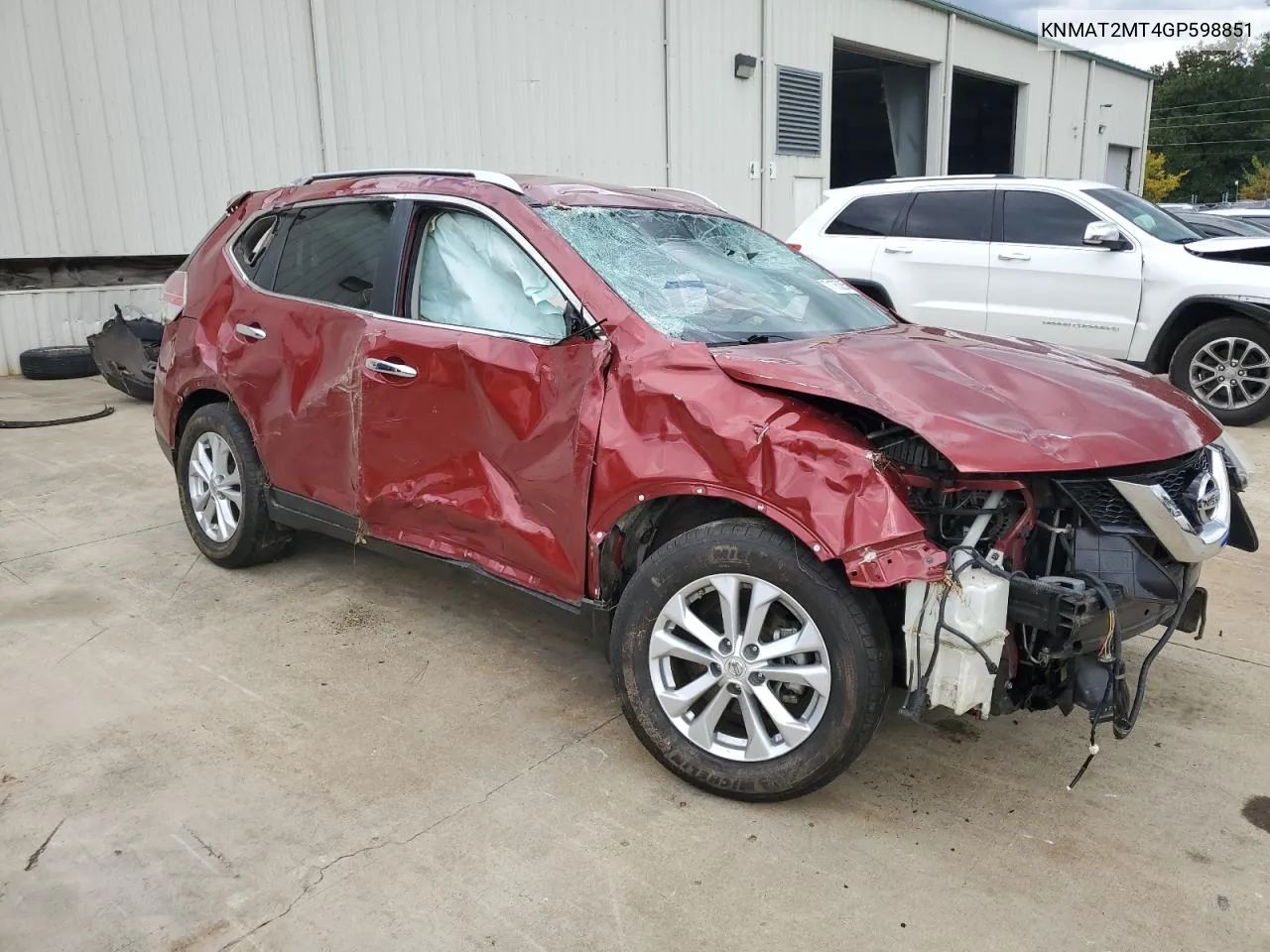 2016 Nissan Rogue S VIN: KNMAT2MT4GP598851 Lot: 71753554