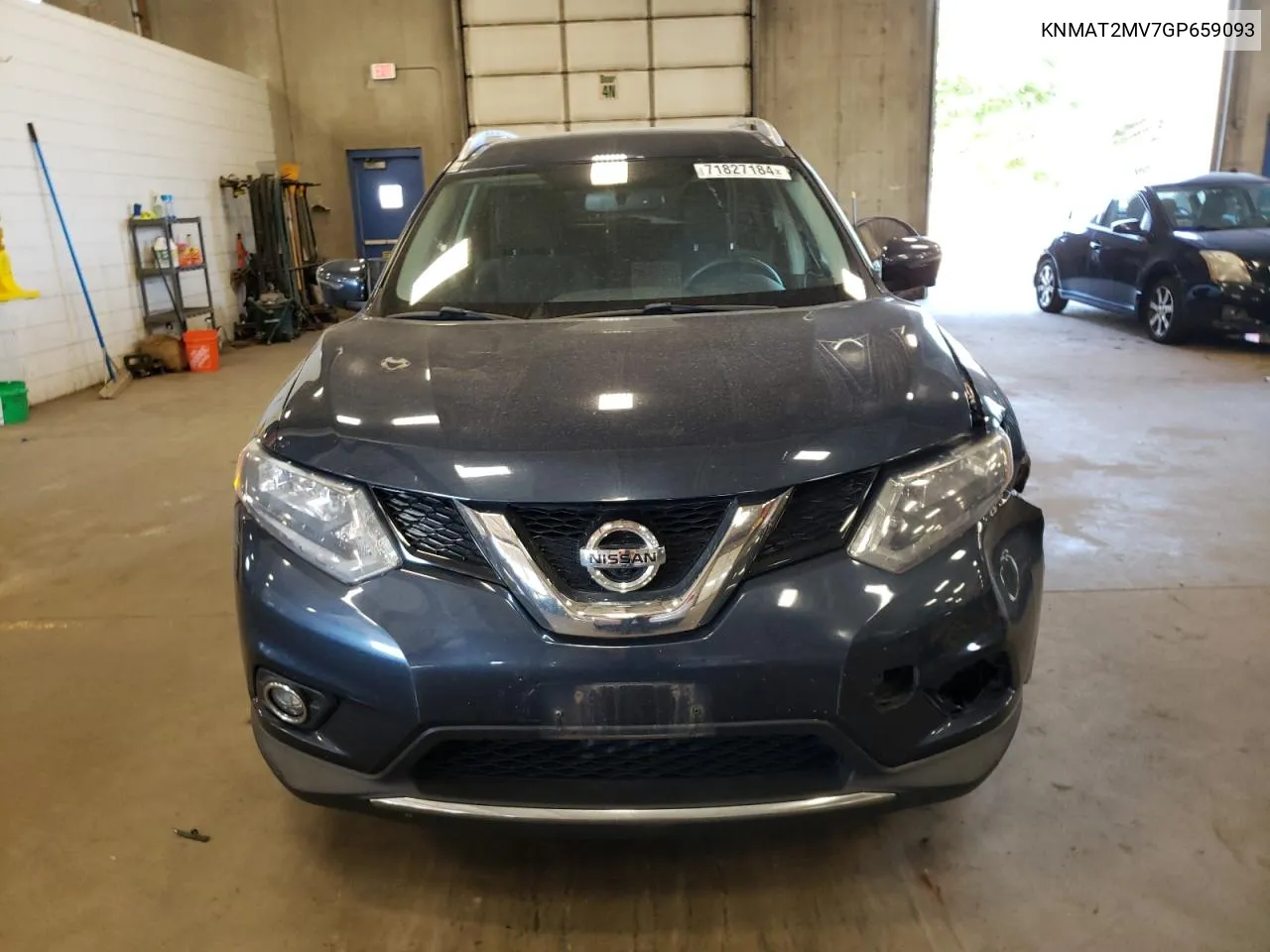 2016 Nissan Rogue S VIN: KNMAT2MV7GP659093 Lot: 71827184