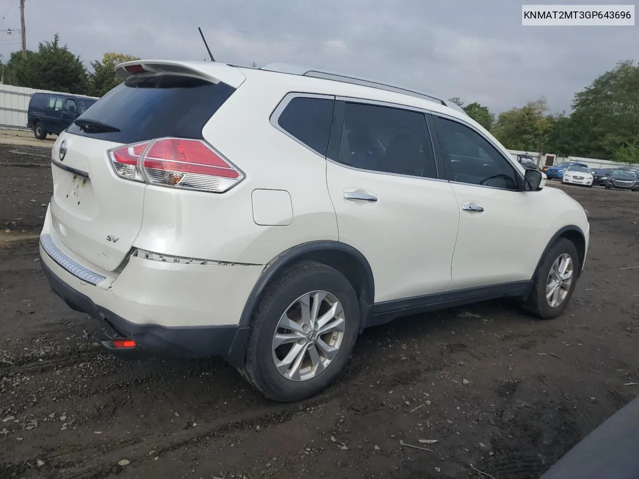 KNMAT2MT3GP643696 2016 Nissan Rogue S