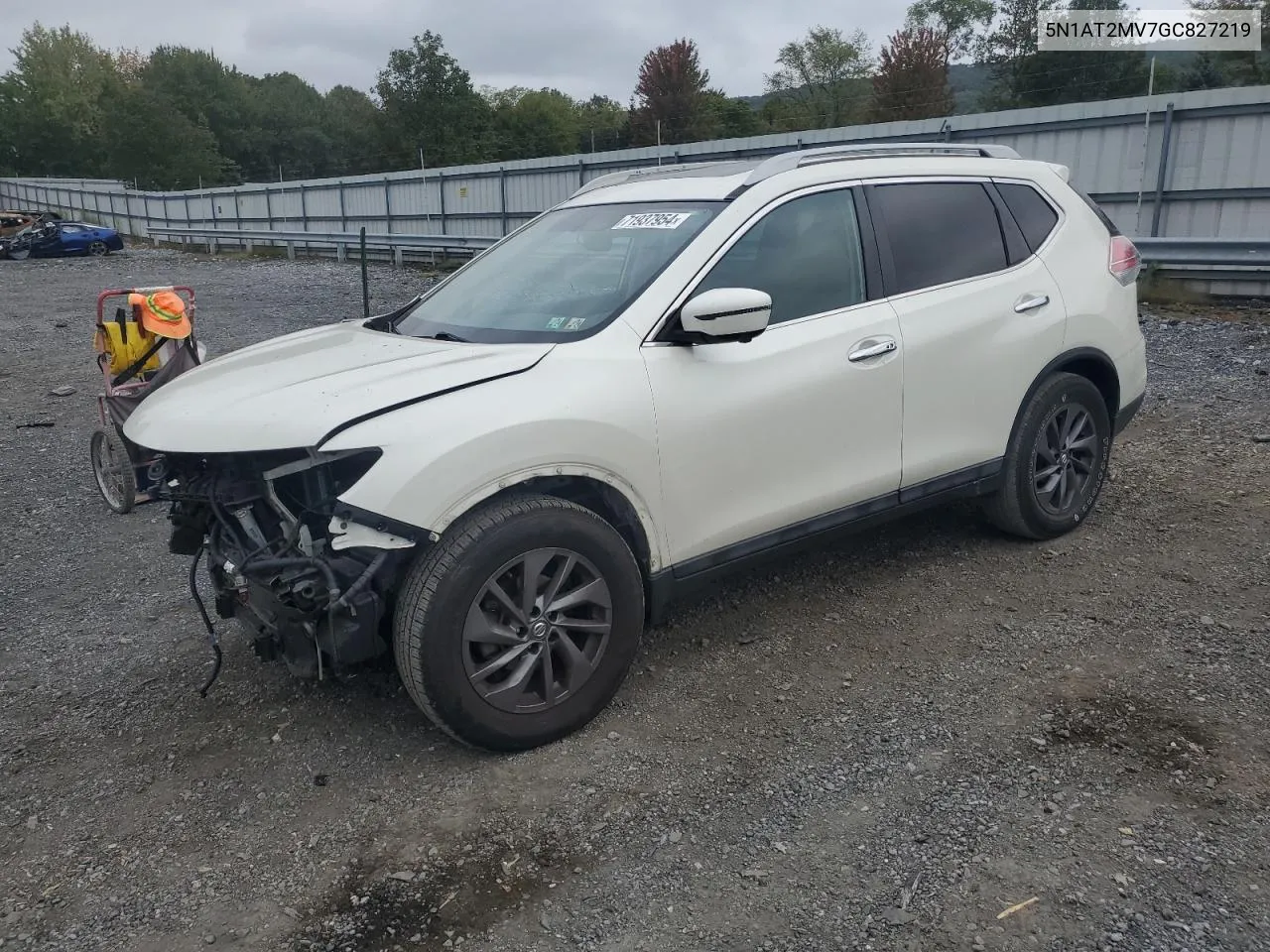 2016 Nissan Rogue S VIN: 5N1AT2MV7GC827219 Lot: 71937954