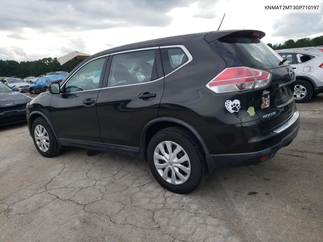 2016 Nissan Rogue S VIN: KNMAT2MT3GP710197 Lot: 71947014