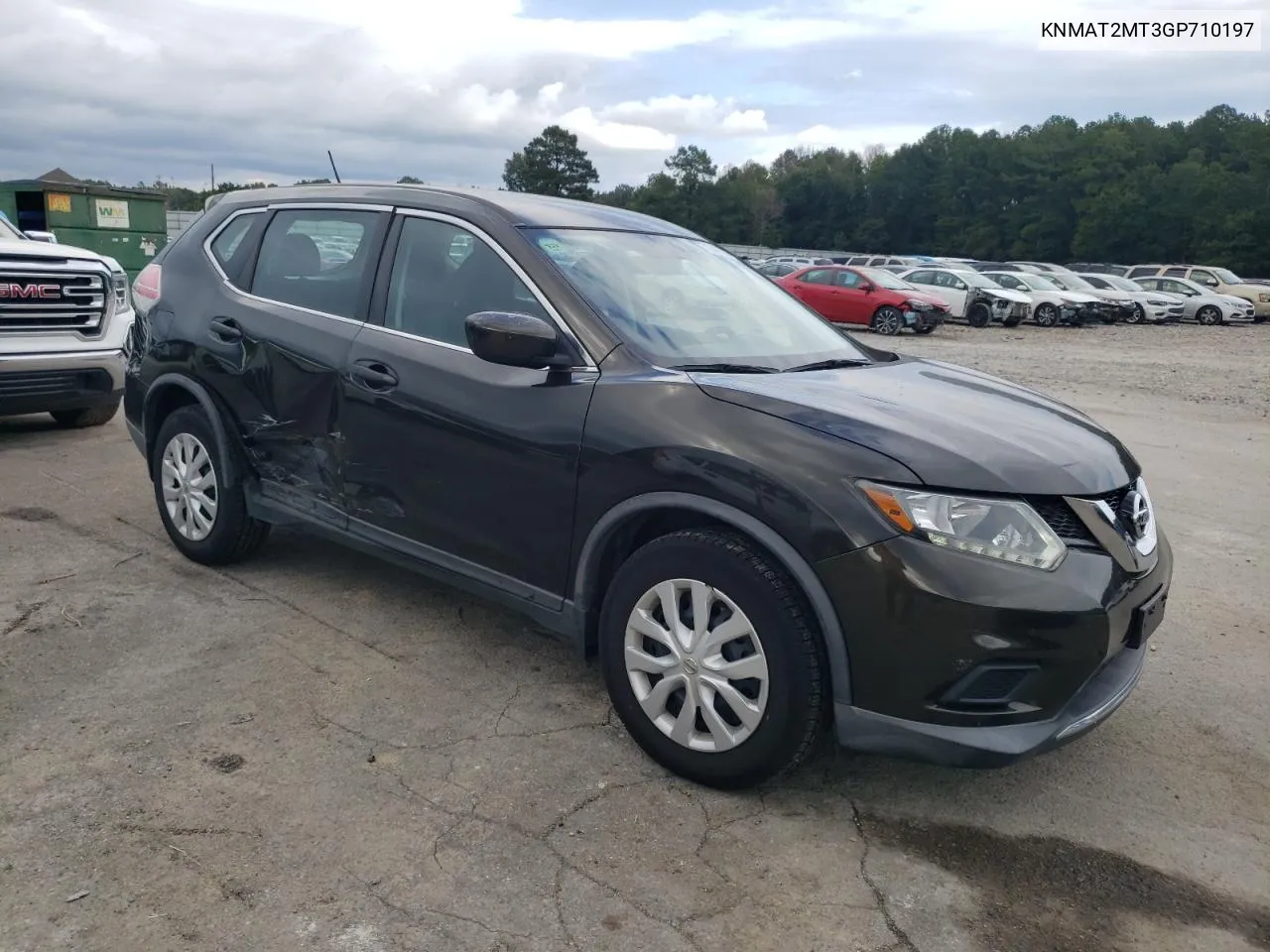 2016 Nissan Rogue S VIN: KNMAT2MT3GP710197 Lot: 71947014