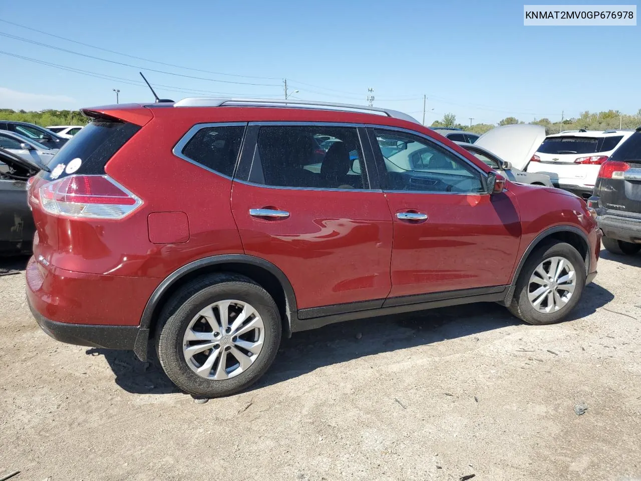 2016 Nissan Rogue S VIN: KNMAT2MV0GP676978 Lot: 71950574