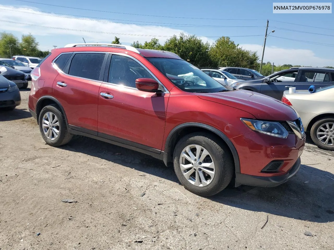 2016 Nissan Rogue S VIN: KNMAT2MV0GP676978 Lot: 71950574