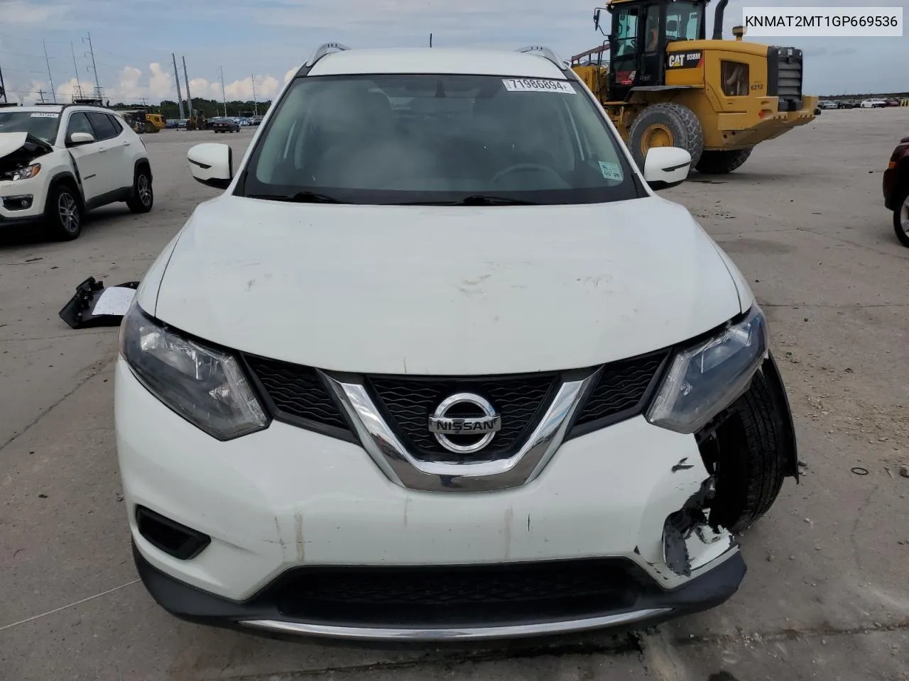 KNMAT2MT1GP669536 2016 Nissan Rogue S