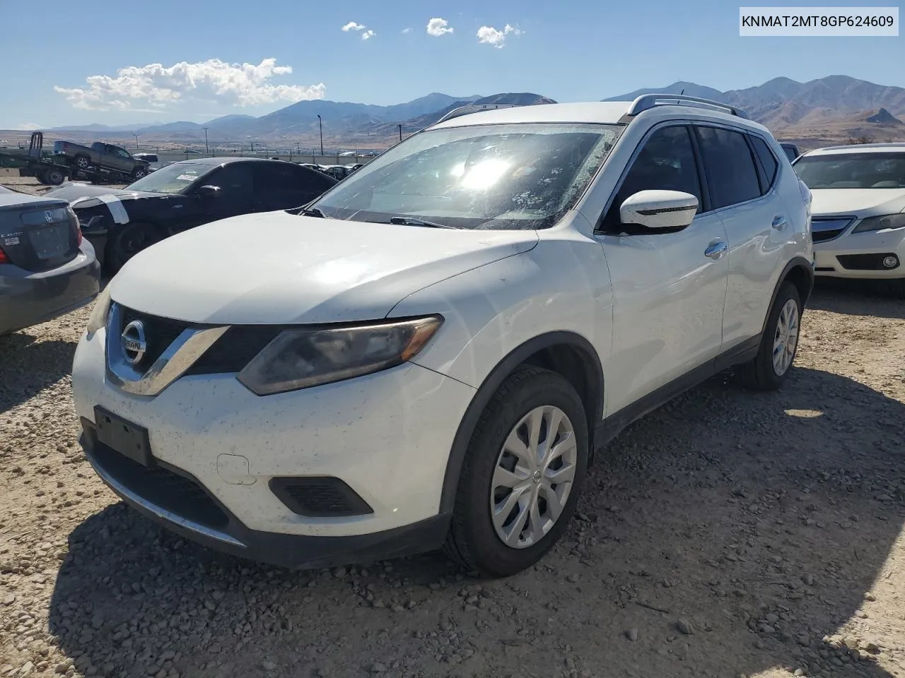 2016 Nissan Rogue S VIN: KNMAT2MT8GP624609 Lot: 72020474