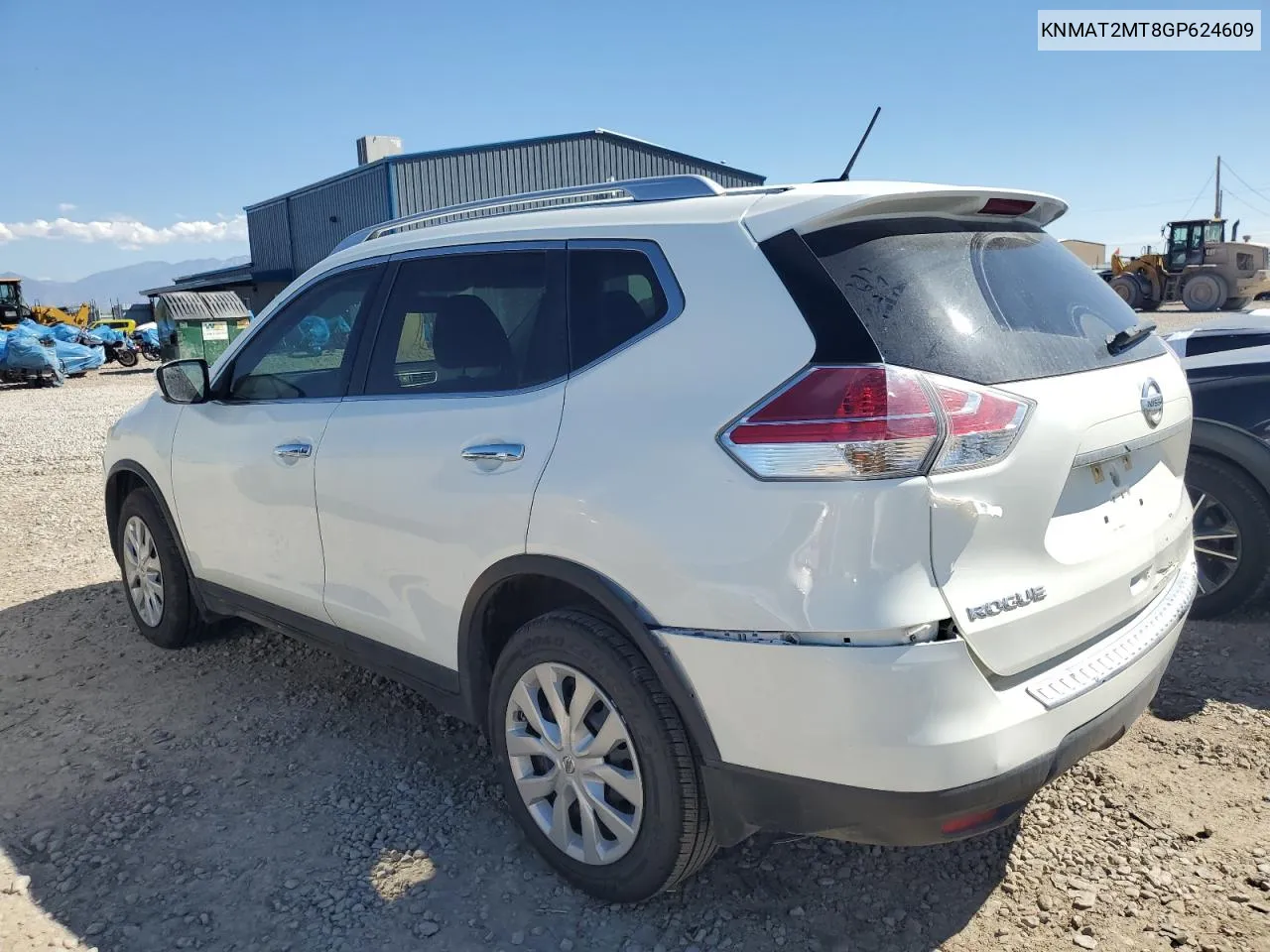 2016 Nissan Rogue S VIN: KNMAT2MT8GP624609 Lot: 72020474