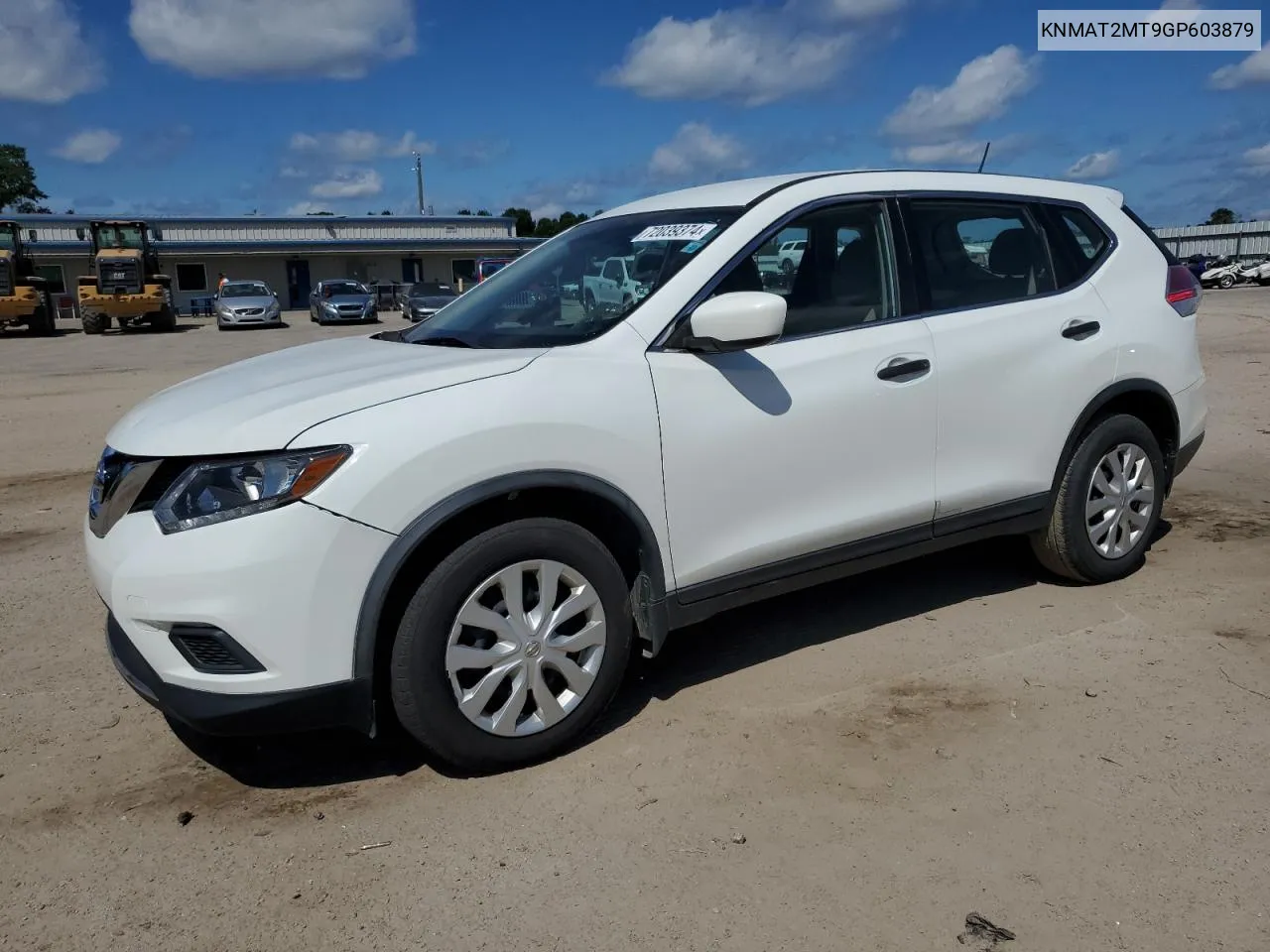 2016 Nissan Rogue S VIN: KNMAT2MT9GP603879 Lot: 72039374