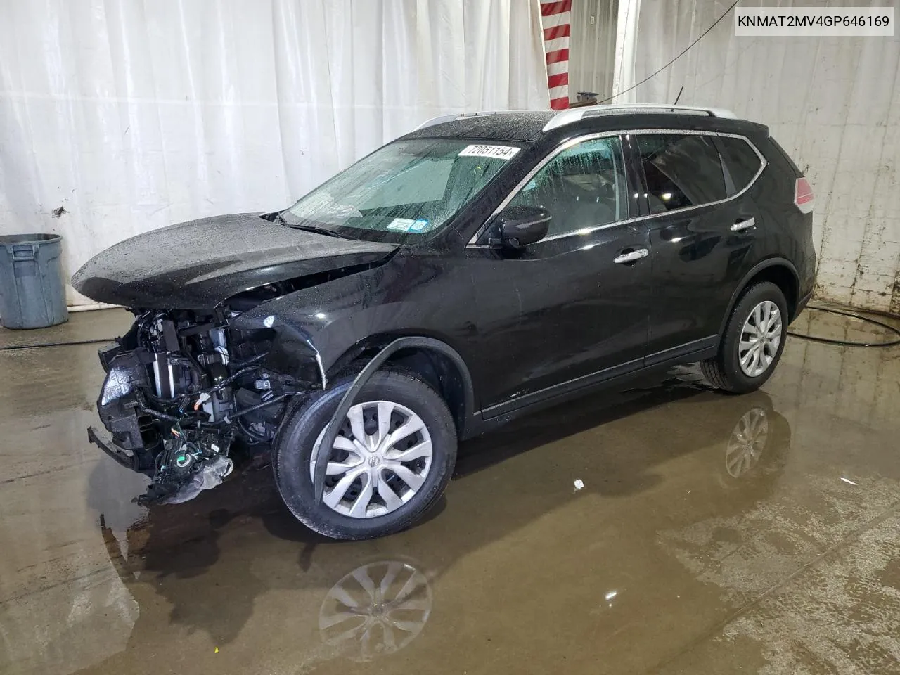 2016 Nissan Rogue S VIN: KNMAT2MV4GP646169 Lot: 72051154