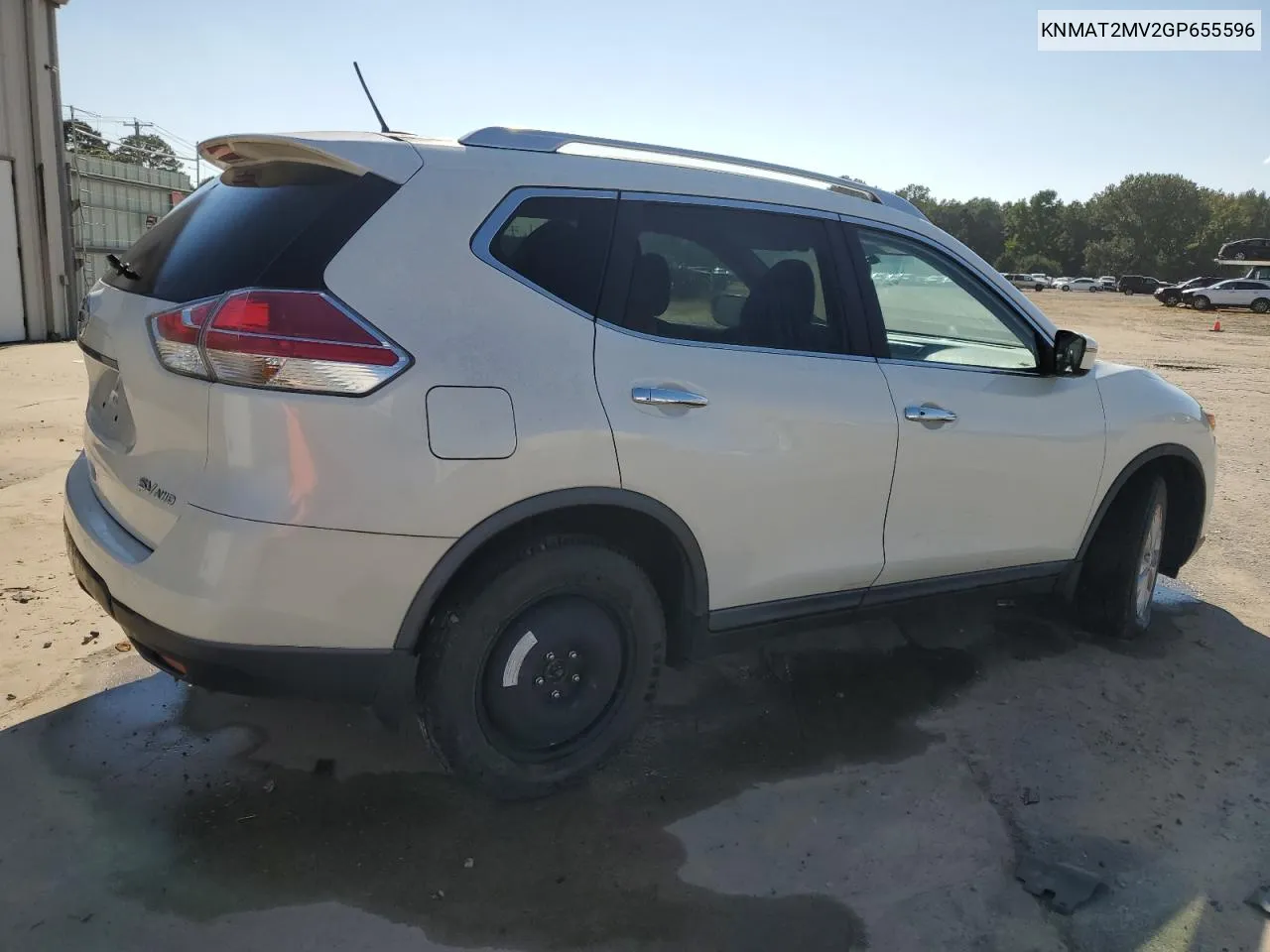 2016 Nissan Rogue S VIN: KNMAT2MV2GP655596 Lot: 72067974