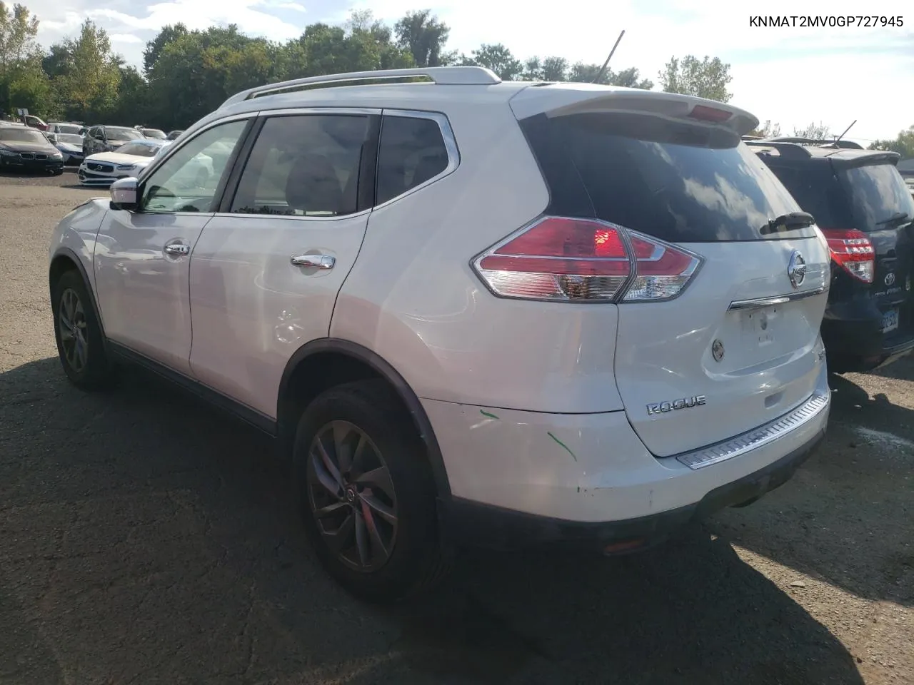 2016 Nissan Rogue S VIN: KNMAT2MV0GP727945 Lot: 72122034