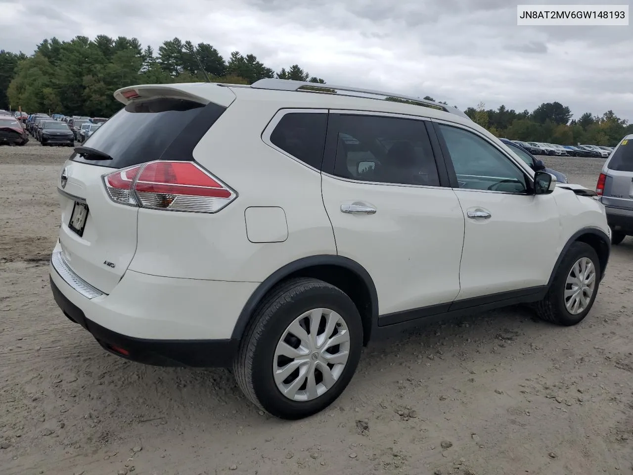 2016 Nissan Rogue S VIN: JN8AT2MV6GW148193 Lot: 72147894