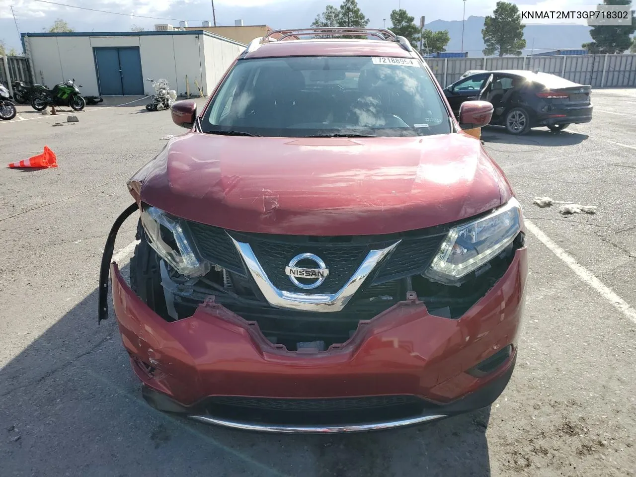 2016 Nissan Rogue S VIN: KNMAT2MT3GP718302 Lot: 72188964