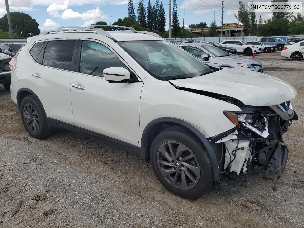 2016 Nissan Rogue S VIN: 5N1AT2MT5GC779153 Lot: 72222824