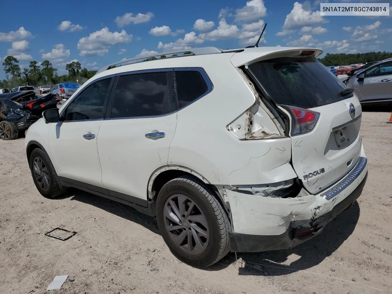 2016 Nissan Rogue S VIN: 5N1AT2MT8GC743814 Lot: 72272654