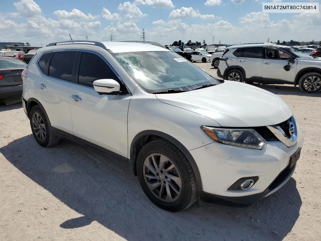 2016 Nissan Rogue S VIN: 5N1AT2MT8GC743814 Lot: 72272654