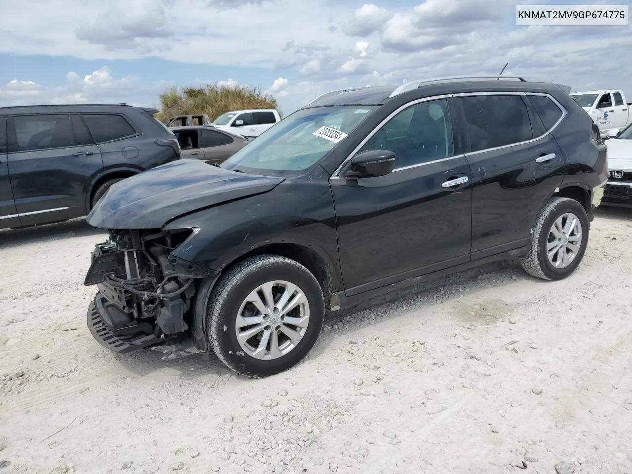 2016 Nissan Rogue S VIN: KNMAT2MV9GP674775 Lot: 72383334