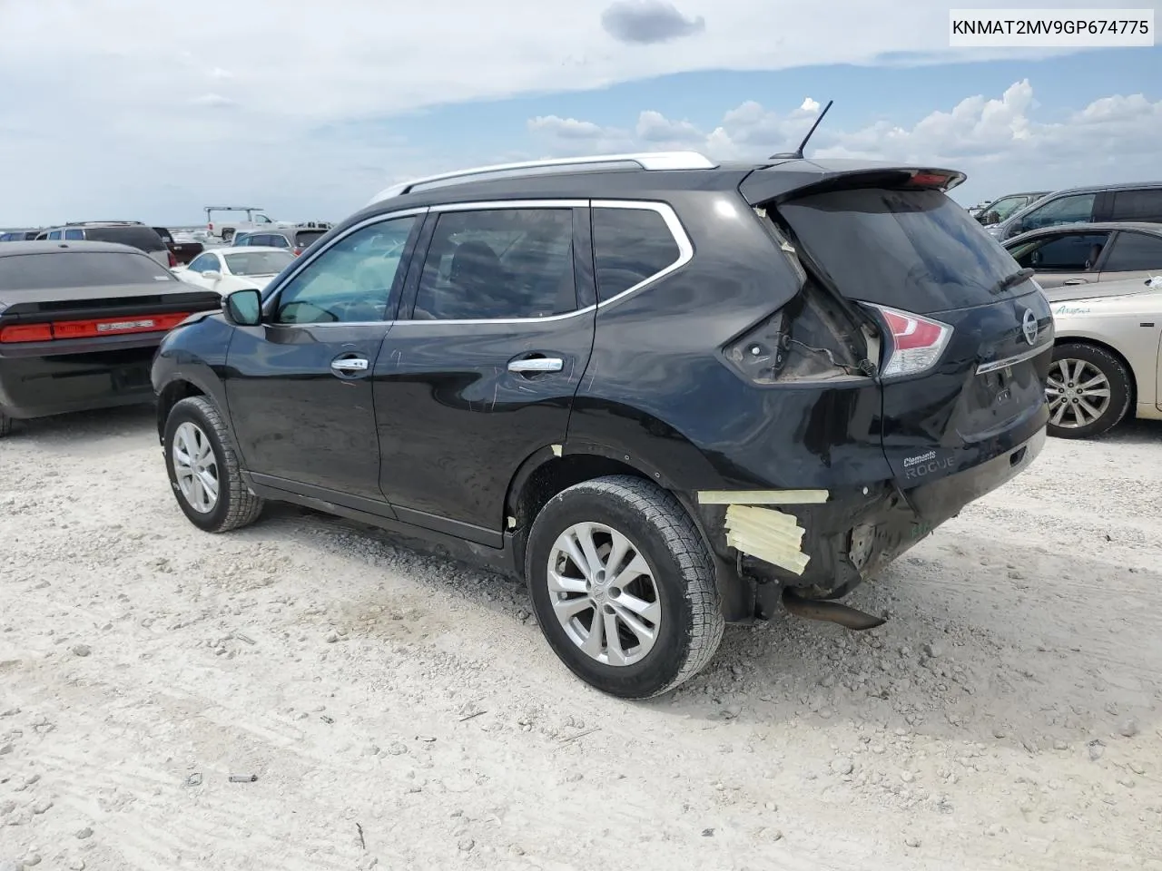 2016 Nissan Rogue S VIN: KNMAT2MV9GP674775 Lot: 72383334