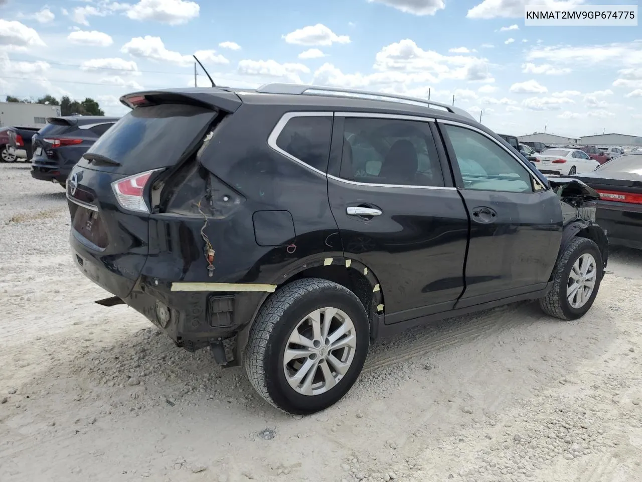 2016 Nissan Rogue S VIN: KNMAT2MV9GP674775 Lot: 72383334