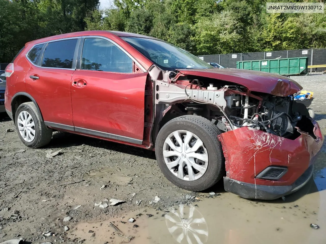 2016 Nissan Rogue S VIN: JN8AT2MV2GW130712 Lot: 72412824