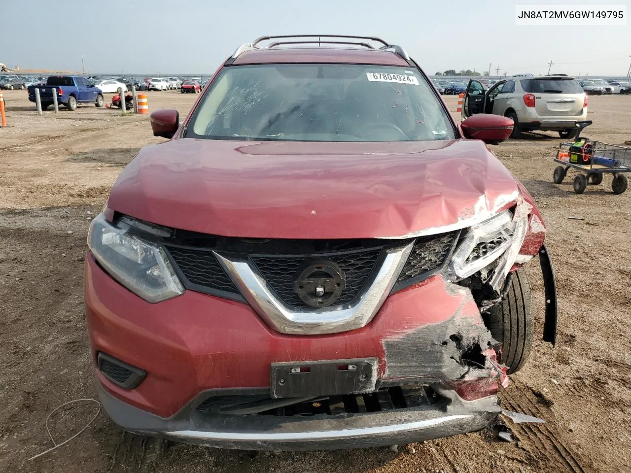 2016 Nissan Rogue S VIN: JN8AT2MV6GW149795 Lot: 72471004