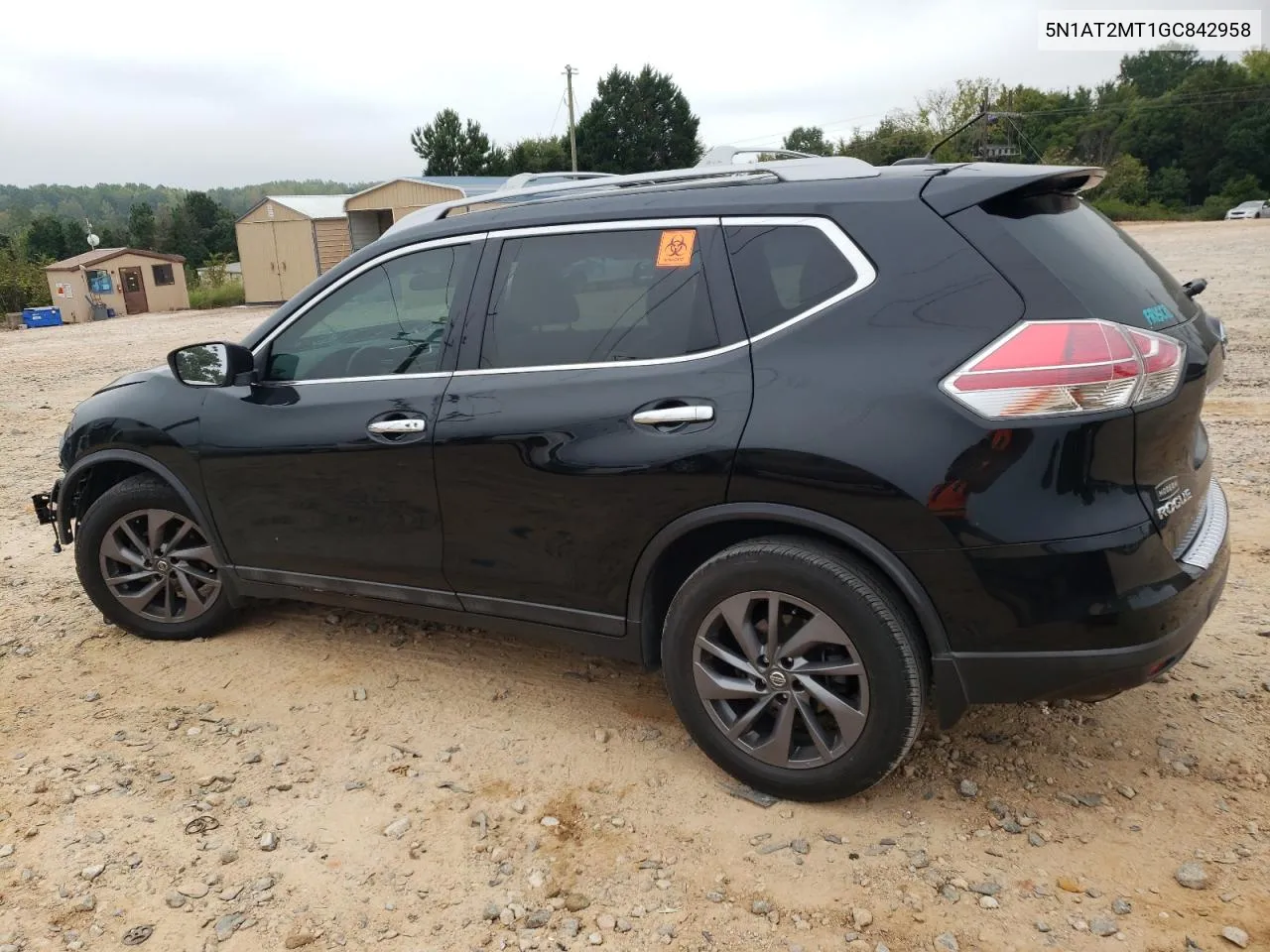 2016 Nissan Rogue S VIN: 5N1AT2MT1GC842958 Lot: 72523564