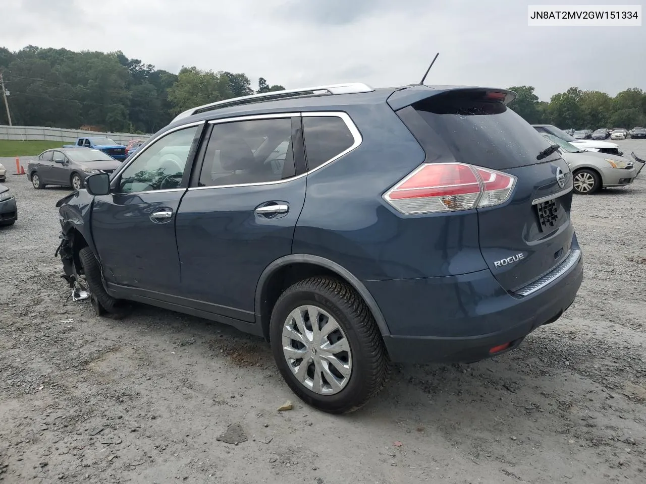 2016 Nissan Rogue S VIN: JN8AT2MV2GW151334 Lot: 72586254