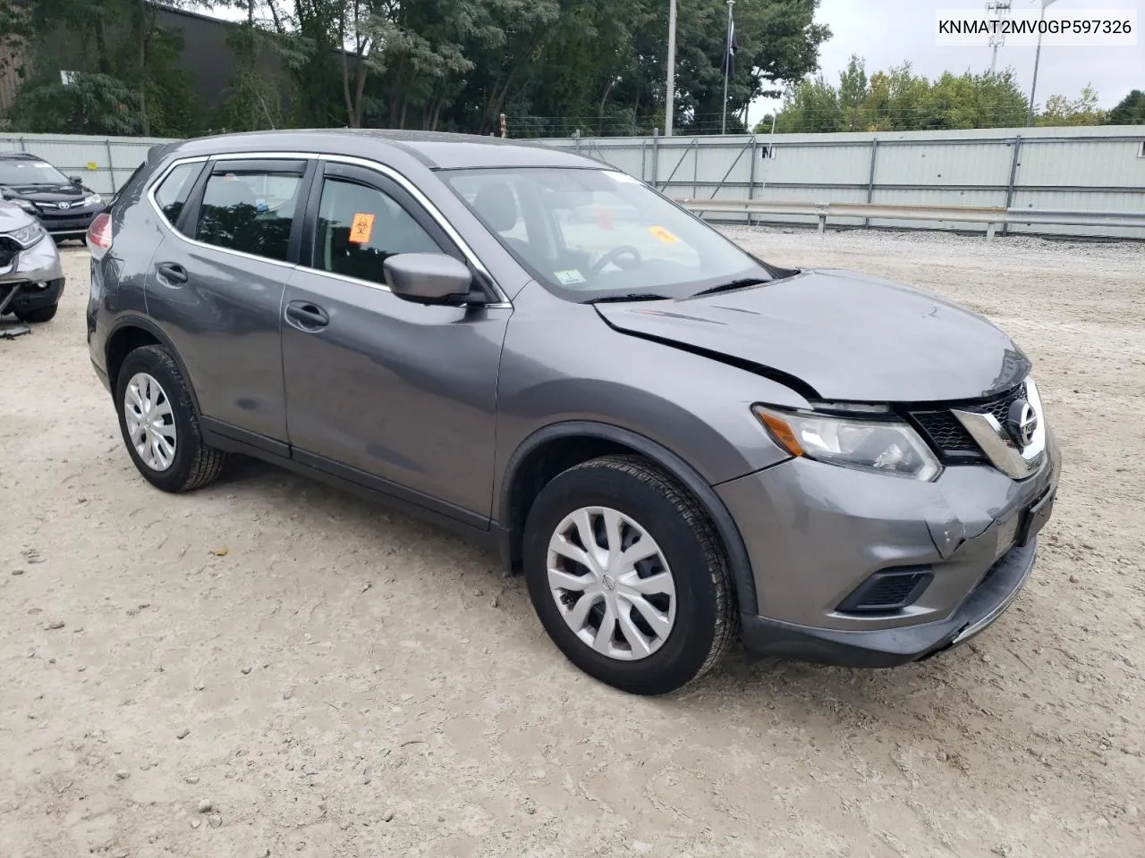 2016 Nissan Rogue S VIN: KNMAT2MV0GP597326 Lot: 72591454