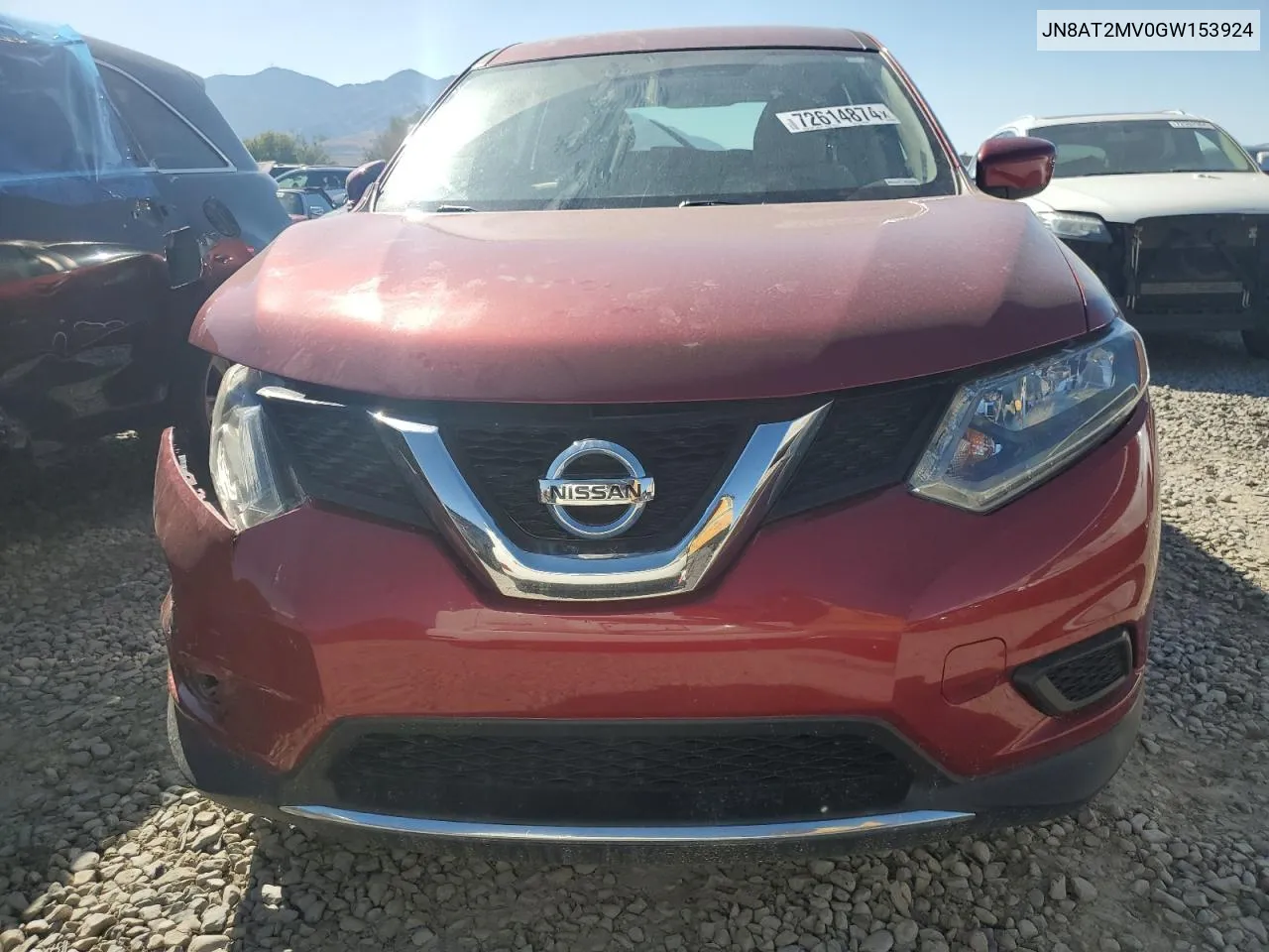 JN8AT2MV0GW153924 2016 Nissan Rogue S