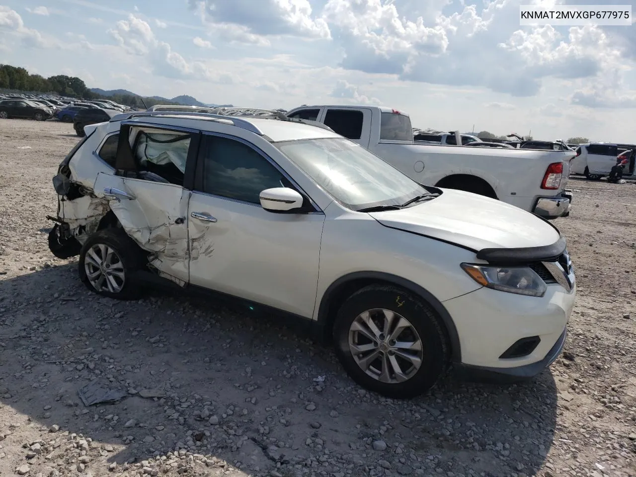 2016 Nissan Rogue S VIN: KNMAT2MVXGP677975 Lot: 72636044