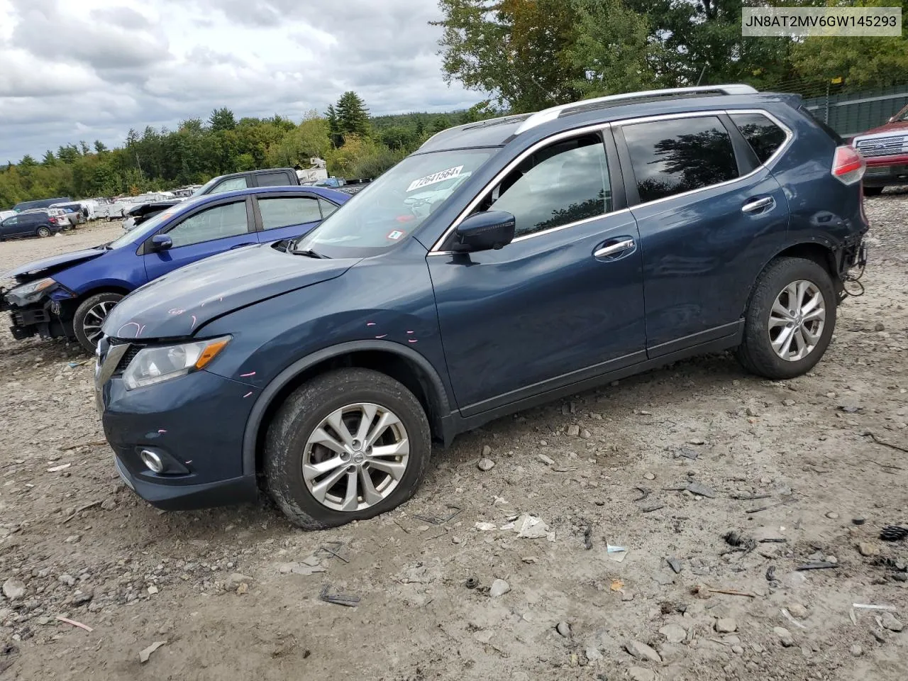 2016 Nissan Rogue S VIN: JN8AT2MV6GW145293 Lot: 72641564