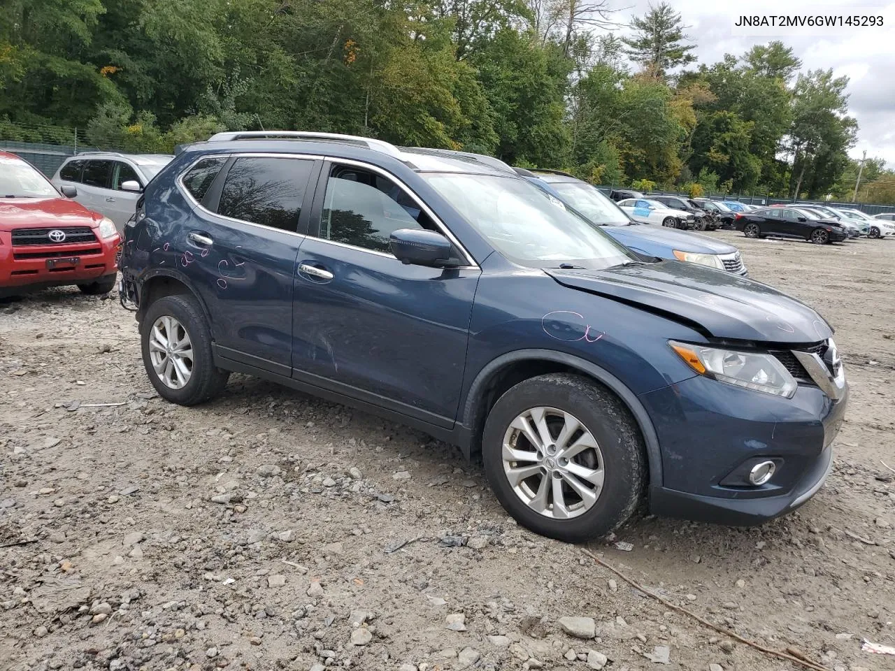 2016 Nissan Rogue S VIN: JN8AT2MV6GW145293 Lot: 72641564