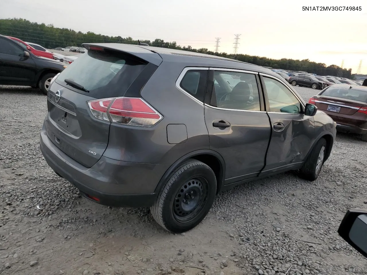 2016 Nissan Rogue S VIN: 5N1AT2MV3GC749845 Lot: 72646674