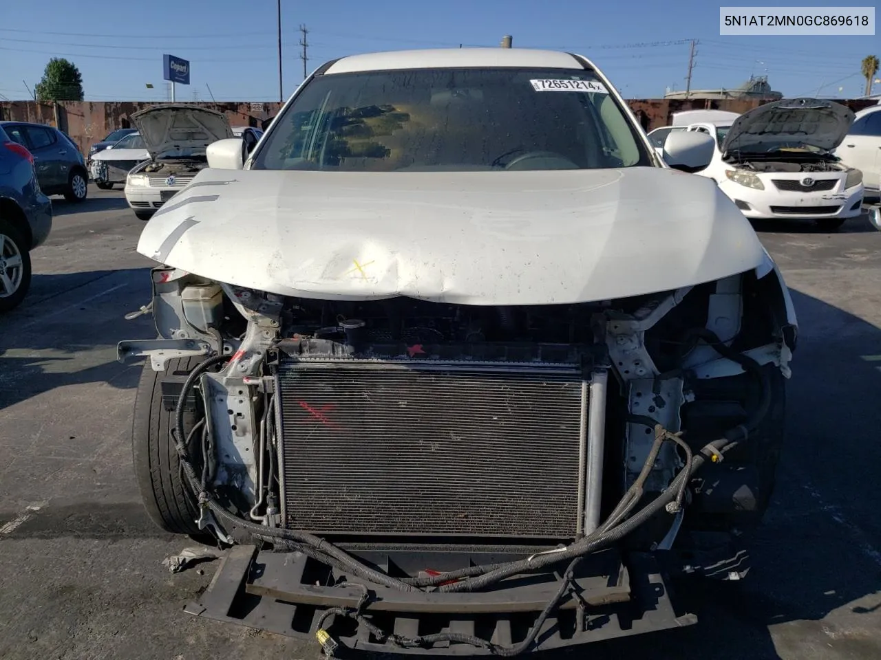 2016 Nissan Rogue S VIN: 5N1AT2MN0GC869618 Lot: 72651214