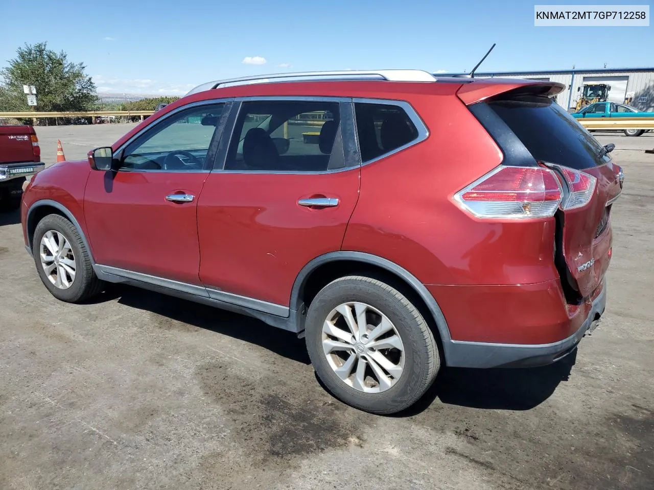 2016 Nissan Rogue S VIN: KNMAT2MT7GP712258 Lot: 72656544