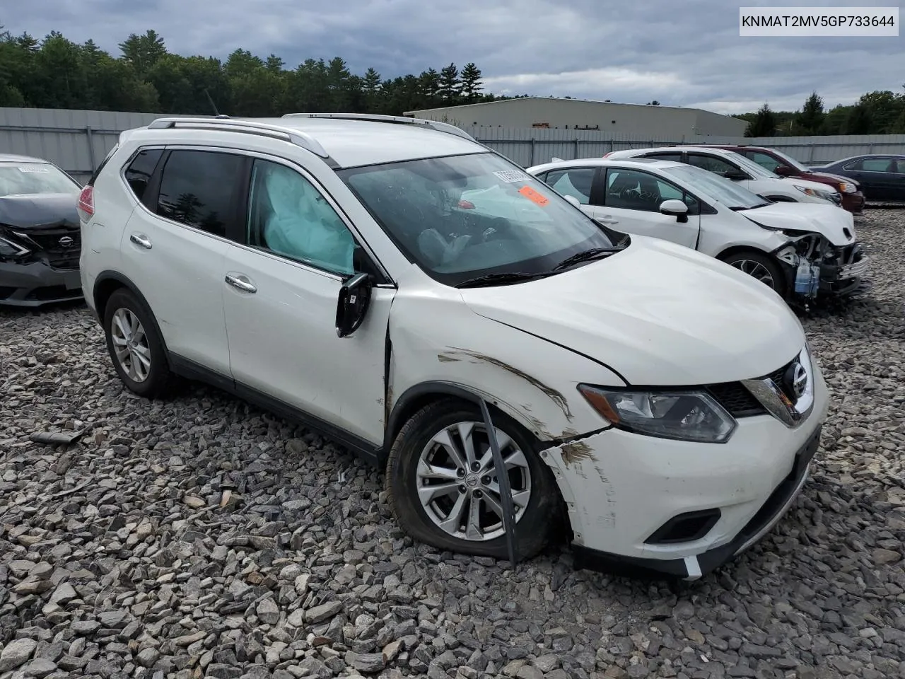 2016 Nissan Rogue S VIN: KNMAT2MV5GP733644 Lot: 72660864