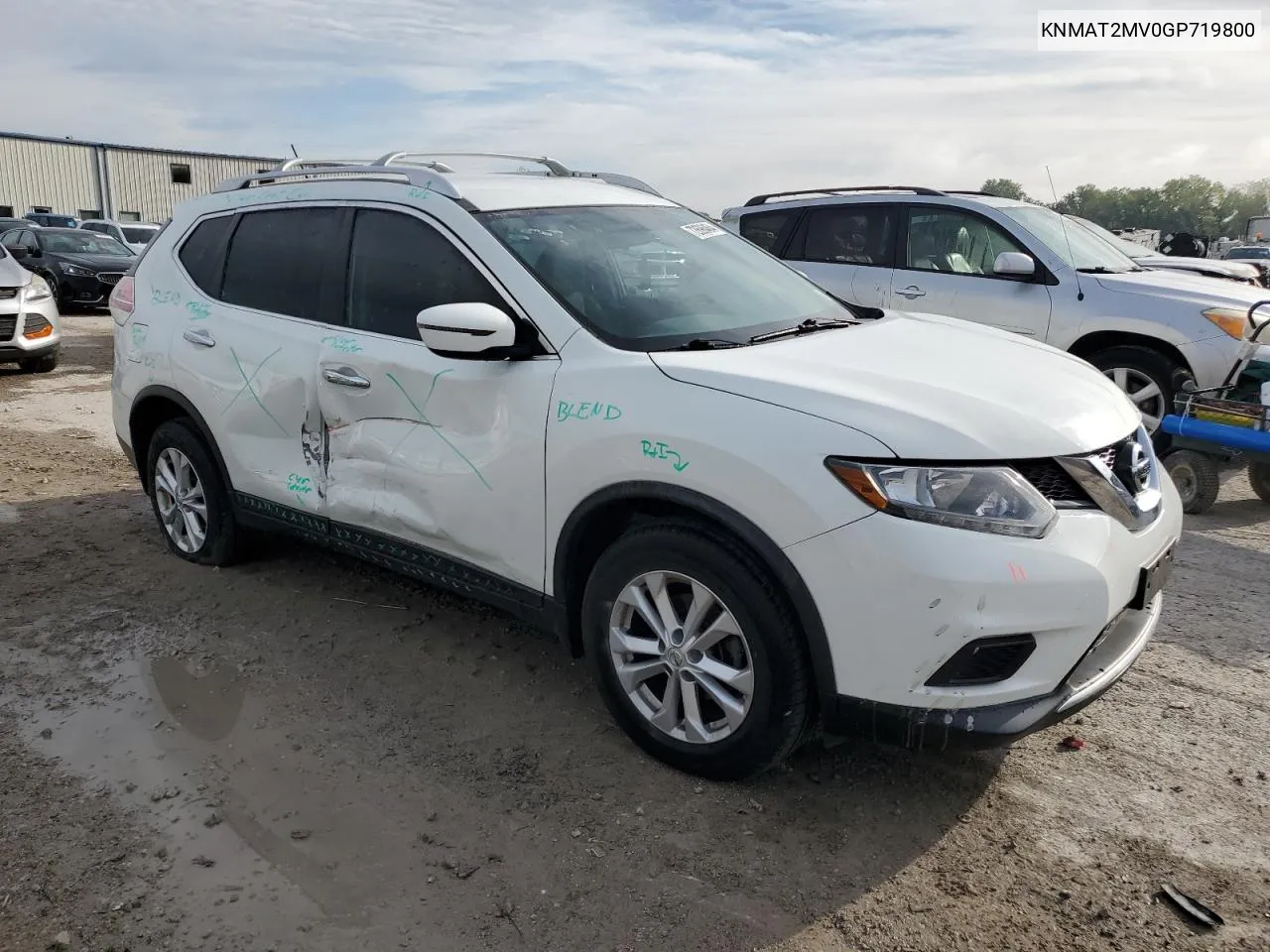 2016 Nissan Rogue S VIN: KNMAT2MV0GP719800 Lot: 72696464